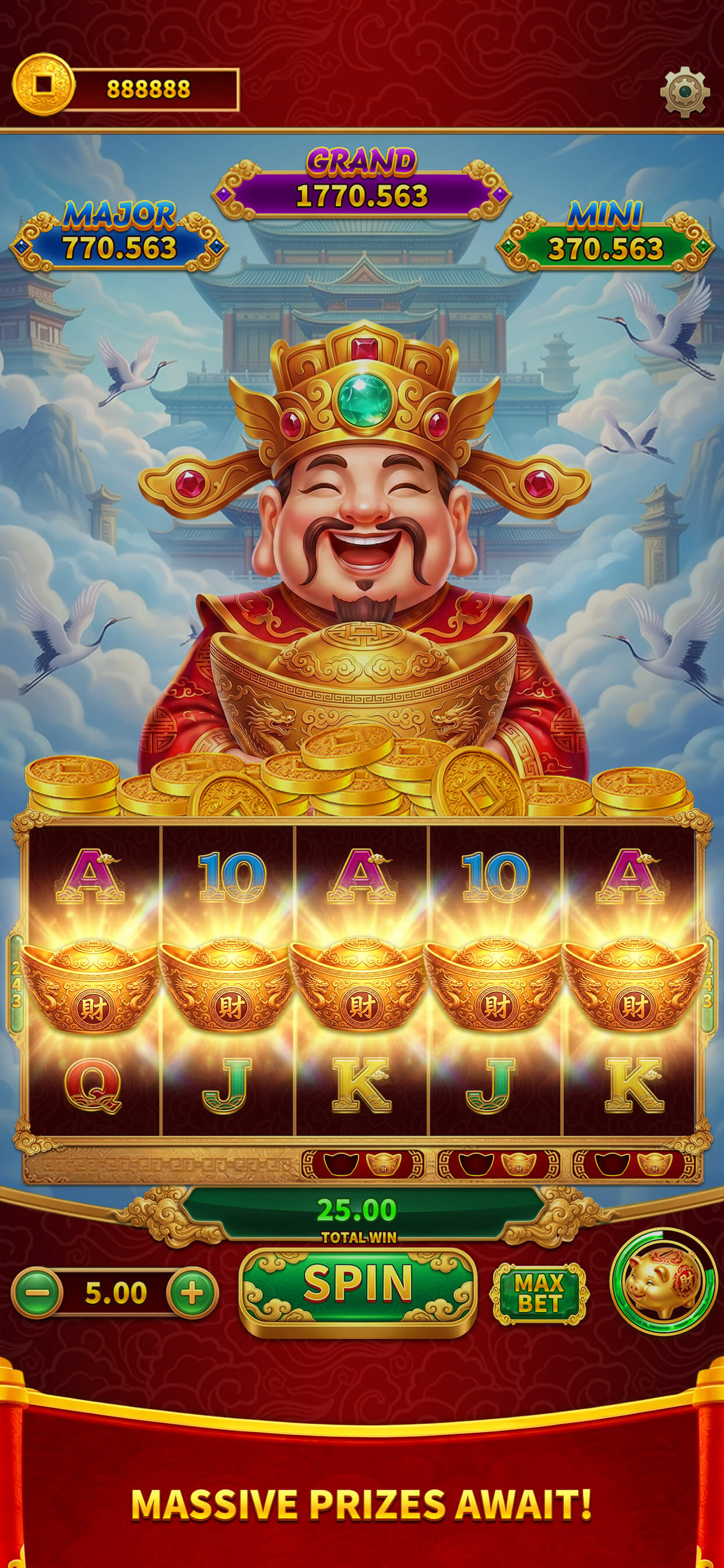 Fortune Palace Slots gameplay screenshot 1
